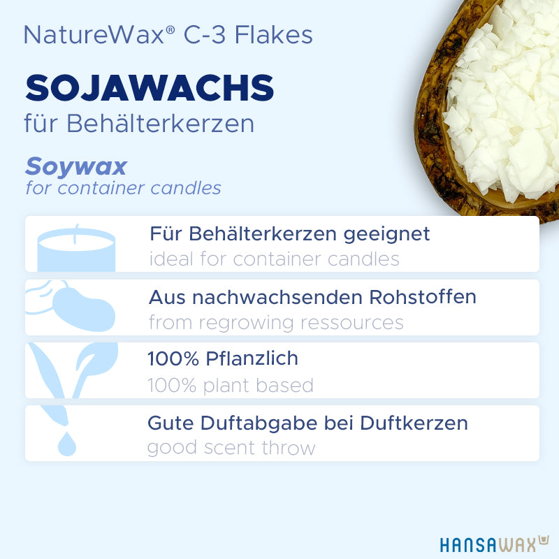 Soy Wax for Container Candles 'NatureWax® C-3 Flakes'