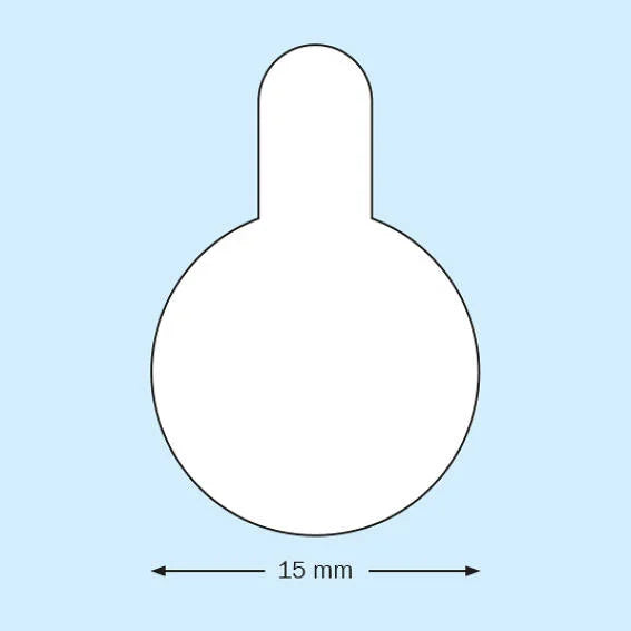 Doppelseitig klebende Klebepunkte für Kerzendochte