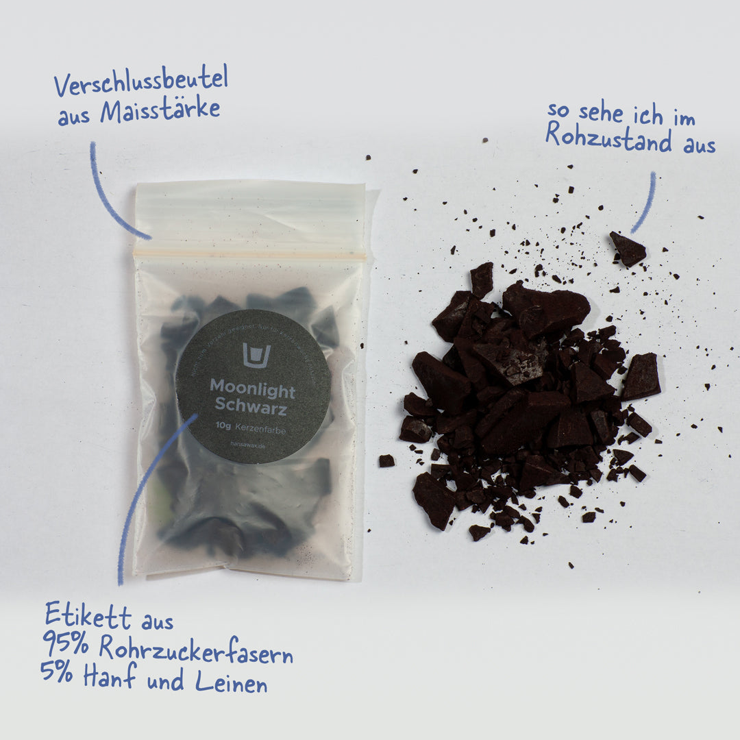 Kerzenfarbe Moonlight Schwarz