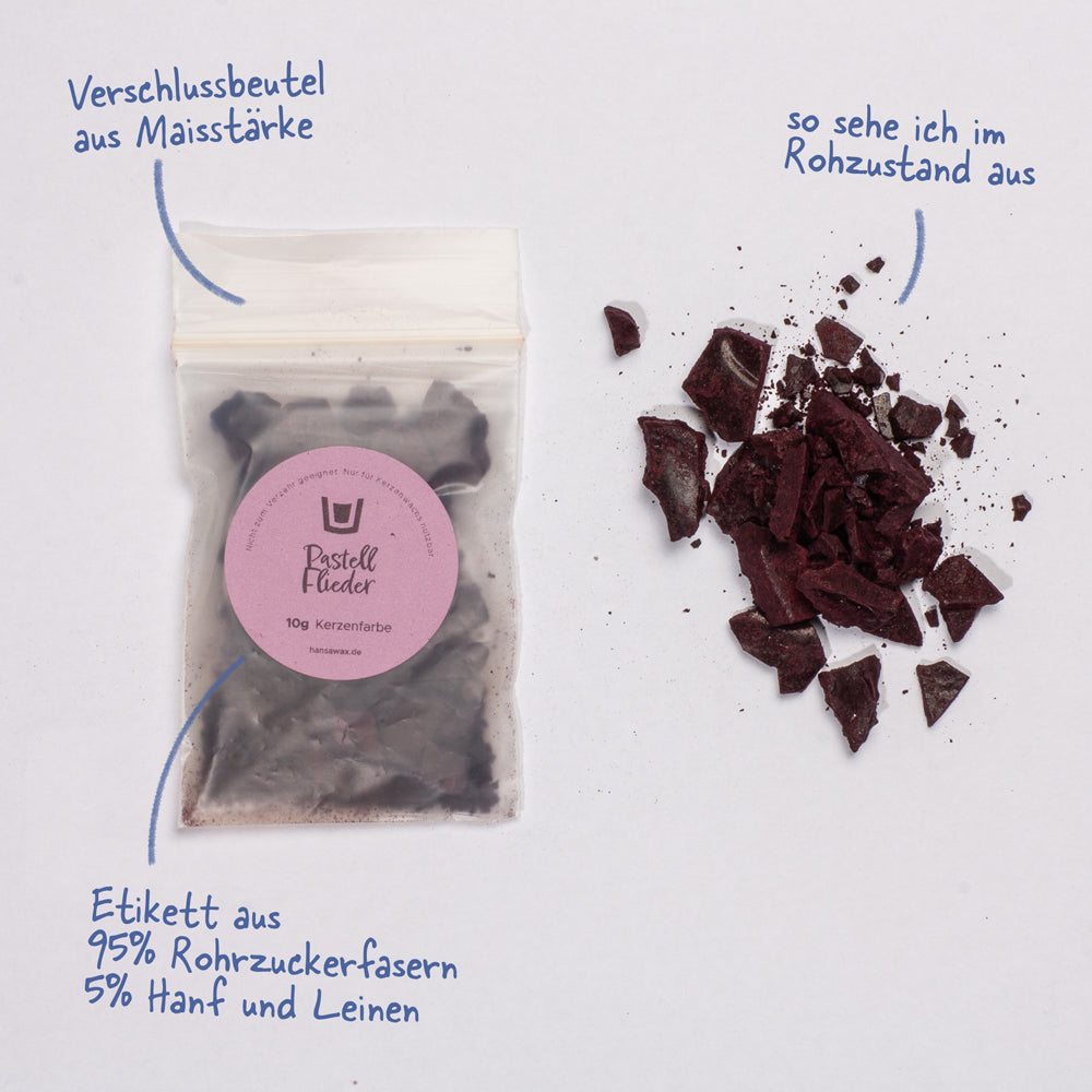 Kerzenfarbe Pastell-Flieder