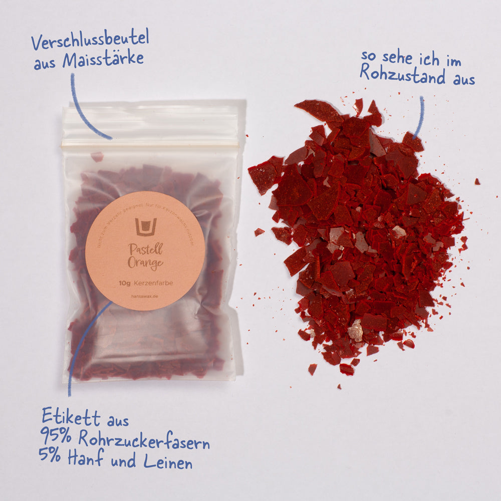 Kerzenfarbe Pastell-Orange