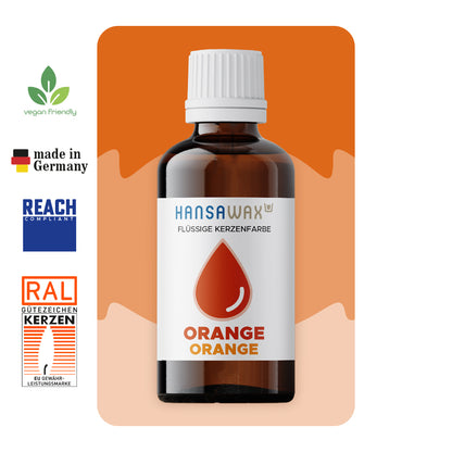 Flüssige Kerzenfarbe: Orange