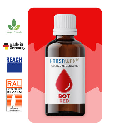 Flüssige Kerzenfarbe: Rot