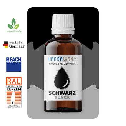 Flüssige Kerzenfarbe: Schwarz