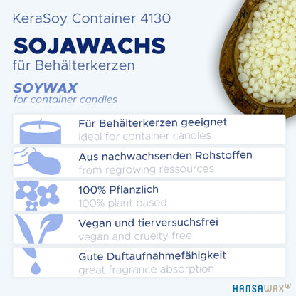 Soy wax for container candles 'KeraSoy Container 4130'