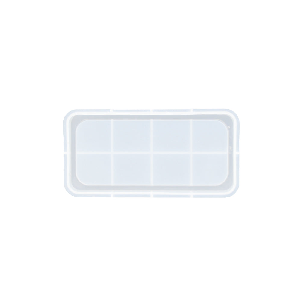 Silikonform zur Herstellung eines rechteckigen Trays mit Gießpulver wie Jesmonite, Keraflott und Raysin.