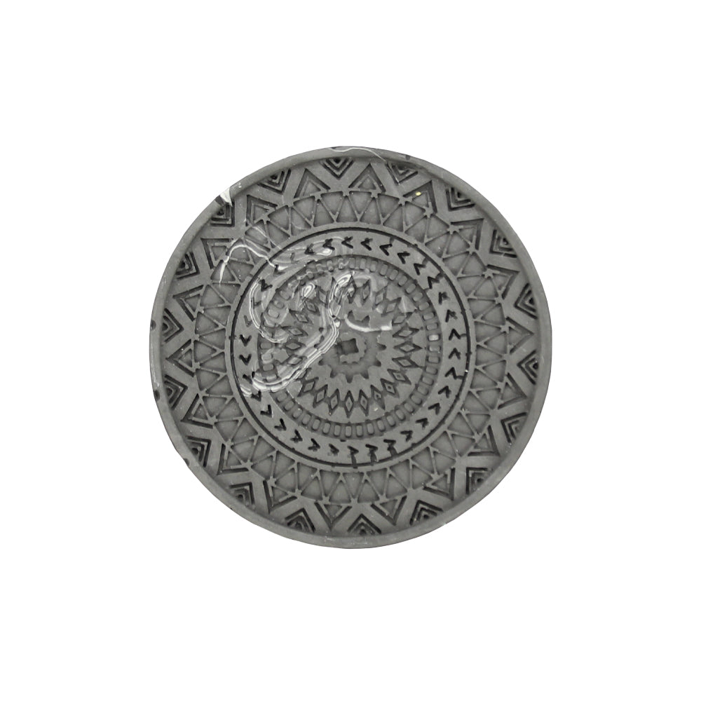 Silikonform zur Herstellung von einem Mandala Untersetzer mit Gießpulver wie Jesmonite, Keraflott und Raysin.