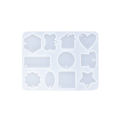 Silikonform zur hErstellung von Schlüsselanhänger mit Gießpulver wie Jesmonite, Keraflott und Raysin.