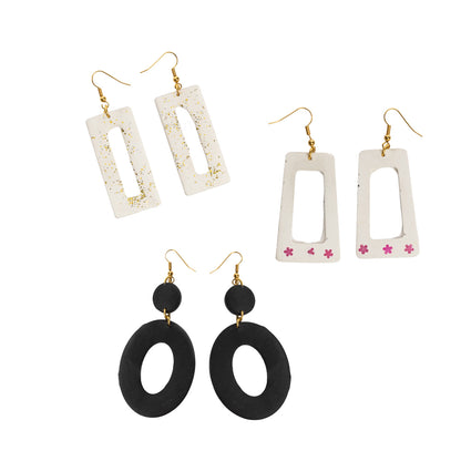 Silikonform zur Herstellung von Ohrringen mit Gießpulver wie Jesmonite, Keraflott und Raysin.