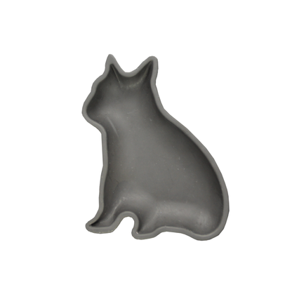 Silikonform zur Herstellung einer Schale in Hundeform mit Gießpulver wie Jesmonite, Keraflott und Raysin.