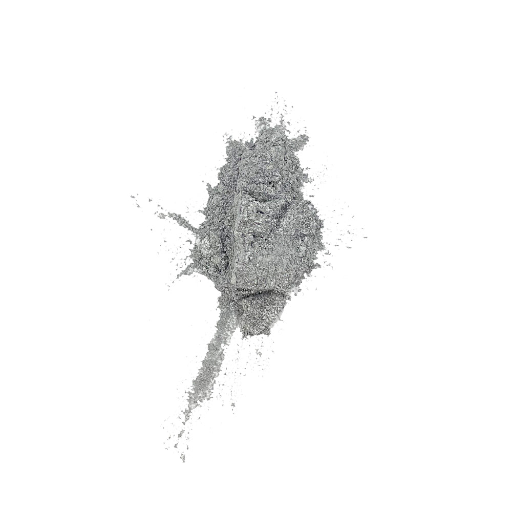 Metallic Powder in Silber zum Einfärben von Gießpulver wie Jesmonite, Keraflott und Raysin.
