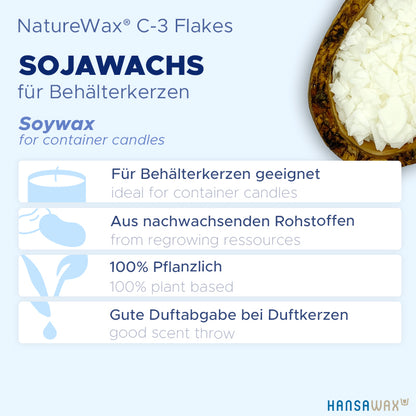 Soy Wax for Container Candles 'NatureWax® C-3 Flakes'