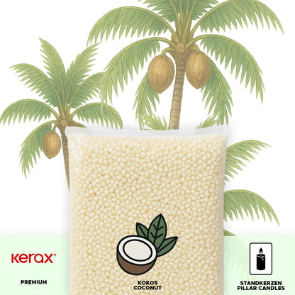 Kokoswachs für Standkerzen 'EcoCoco Pillar'