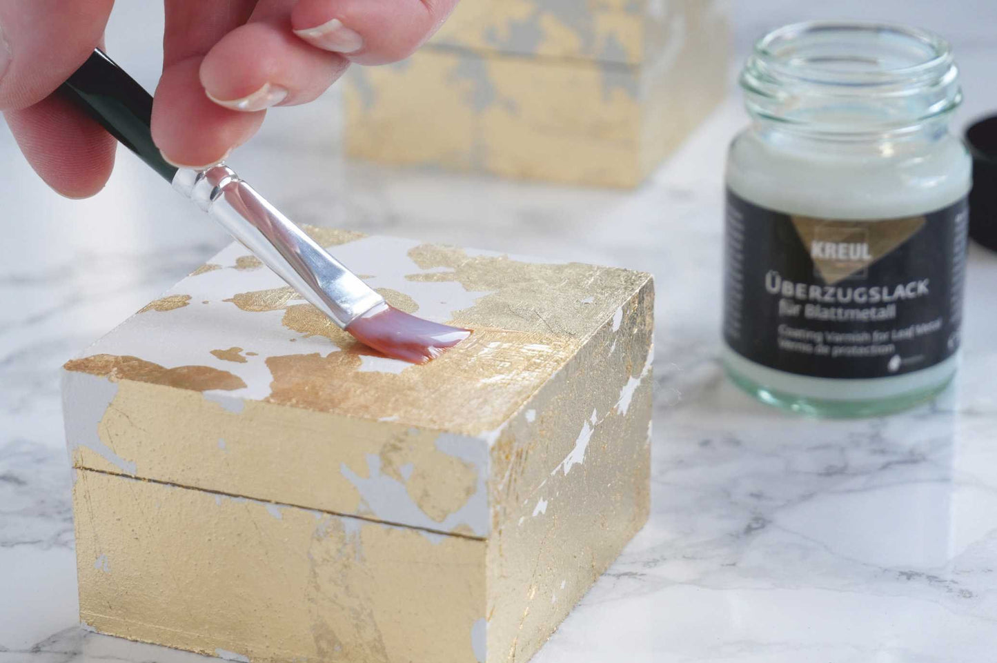 Erklärung zur Anwendung von Anlegemilch für Blattmetall