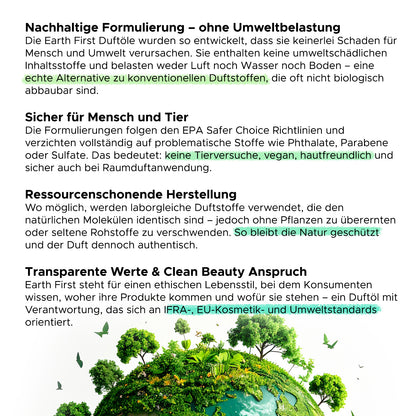 Earth First Duftöl: White Vetiver & Geranium