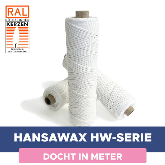 Baumwolldocht Hansawax HW-Serie in Meter