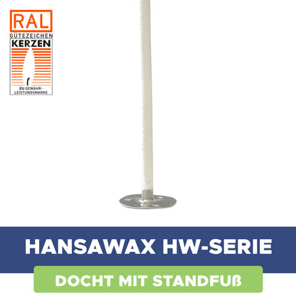 Baumwolldocht 'Hansawax HW' mit Fuß