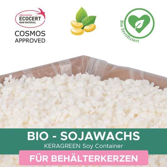 Bio-Sojawachs für Behälterkerzen 'Keragreen Soy Container'