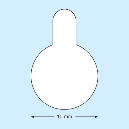 Doppelseitig klebende Klebepunkte für Kerzendochte