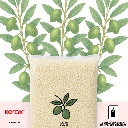 Olivenwachs für Behälterkerzen 'EcoOlive Container'
