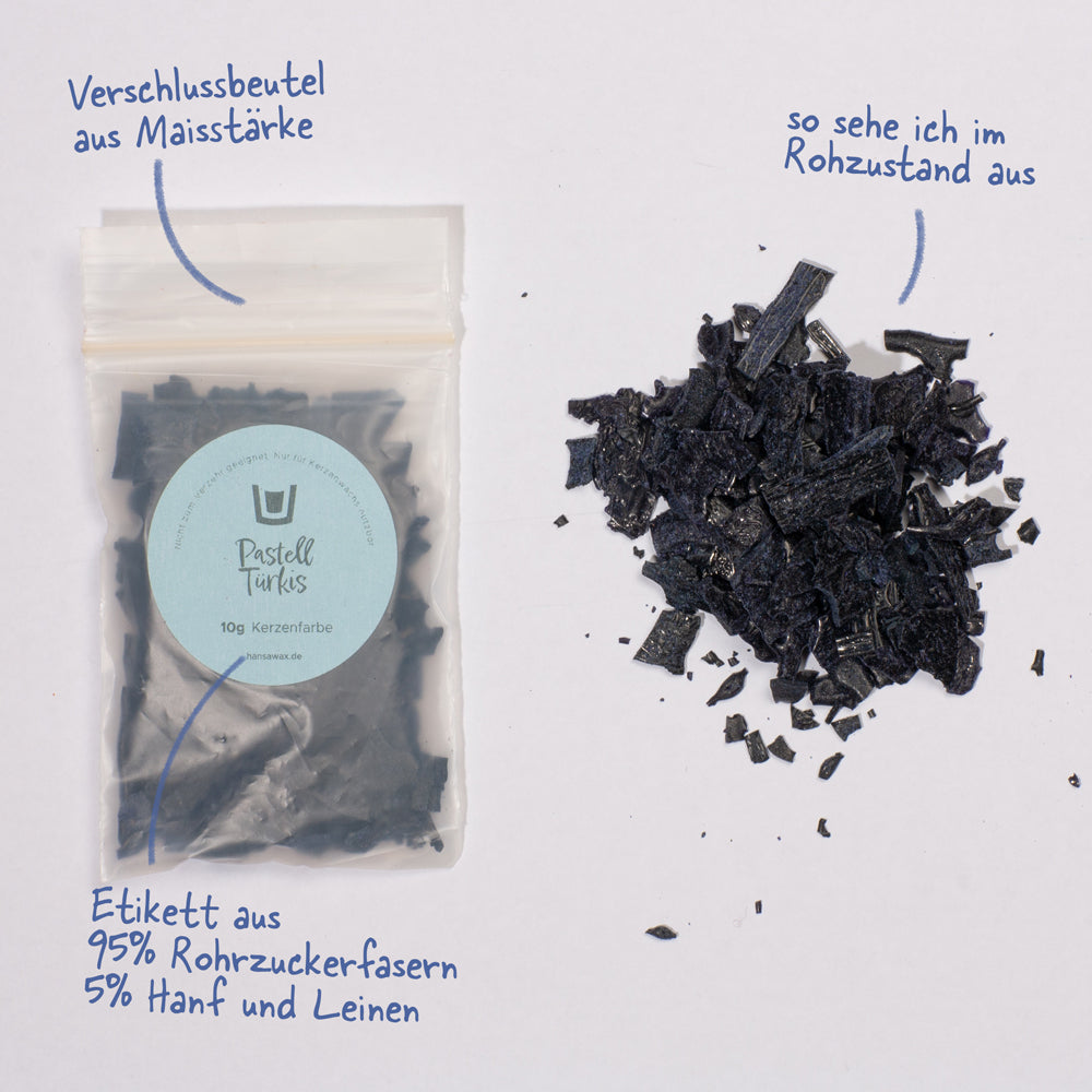 Kerzenfarbe Pastell-Türkis