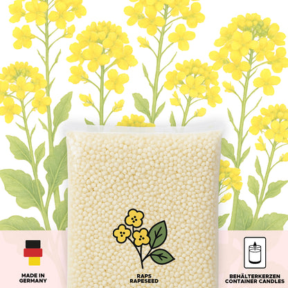 Rapswachs für Behälterkerzen