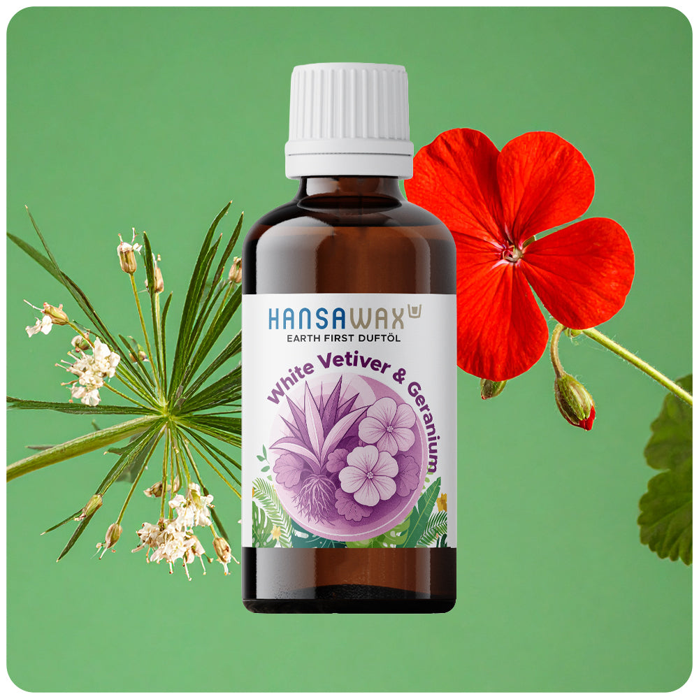 Earth First Duftöl: White Vetiver & Geranium