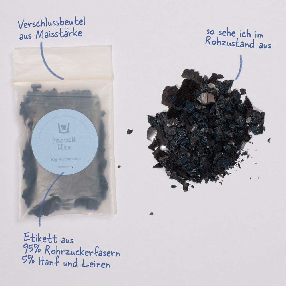 Kerzenfarbe Pastell-Blau