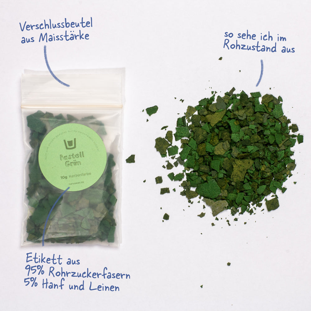 Kerzenfarbe Pastell-Grün